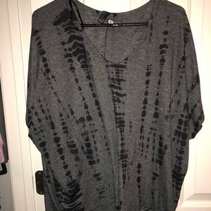 Loose Black and Grey Blouse